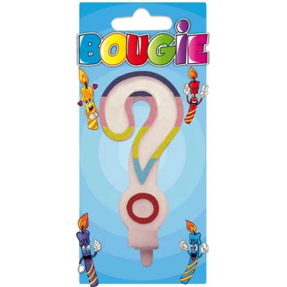 Bougie "Point d'interrogation" - Multicolore