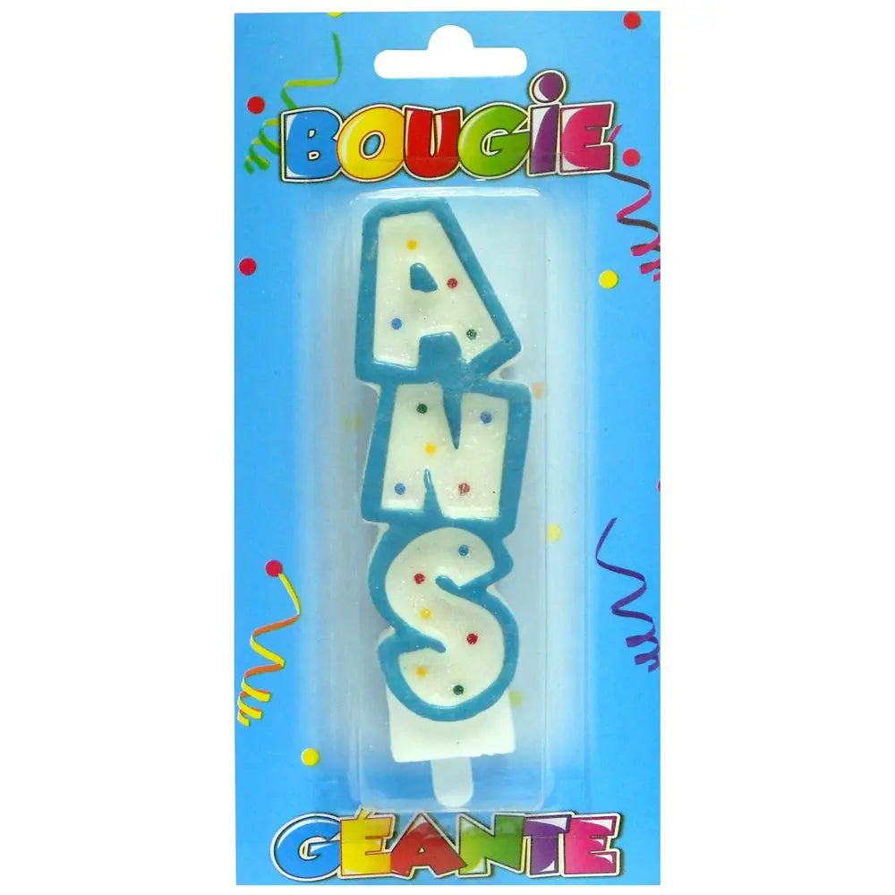 Bougie Géante ''ANS'' - Bleu