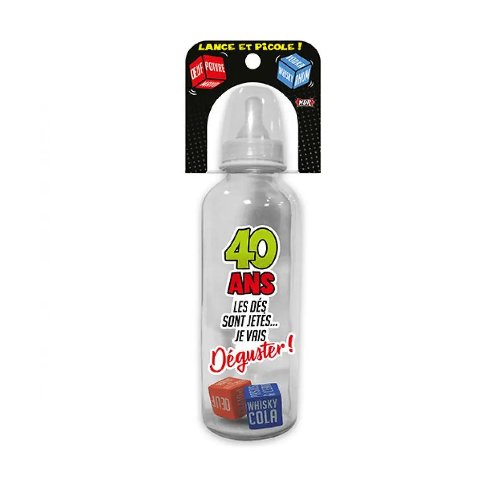 Biberons Mixte + Dés - 40 ans