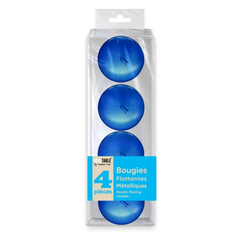 4 Bougies Flottantes - Bleu