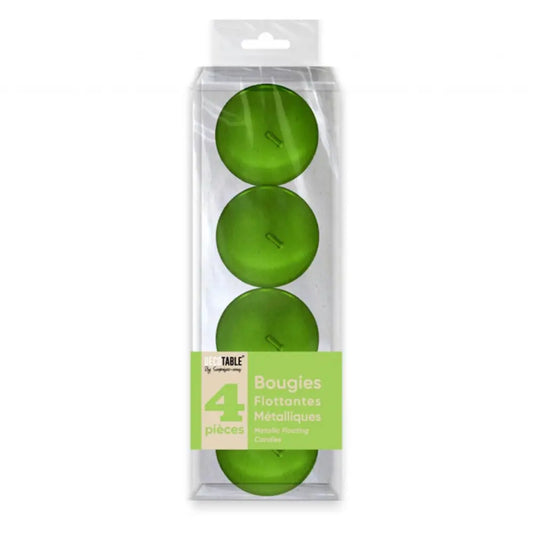 4 Bougies Flottantes - Vert