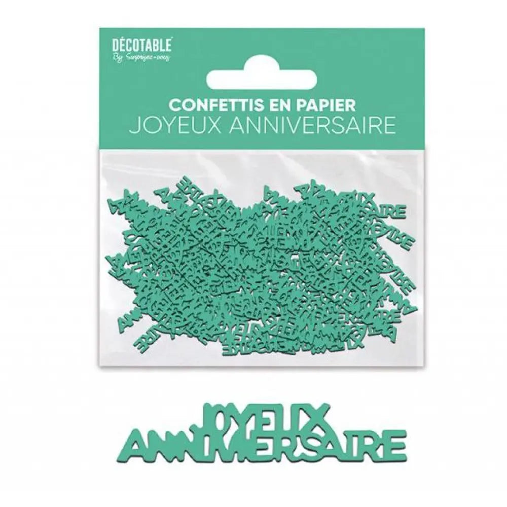 Confettis de Table ''Joyeux Anniversaire'' - Vert