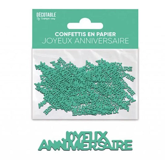 Confettis de Table ''Joyeux Anniversaire'' - Vert