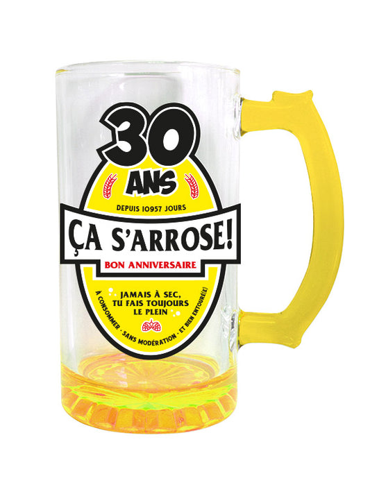 Chope à bière Multicouleurs Mixte à l'âge - Tous les évènements de la vie : 30 ans