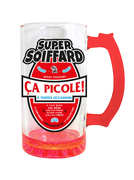 Chope à bière Super Soiffard Rouge