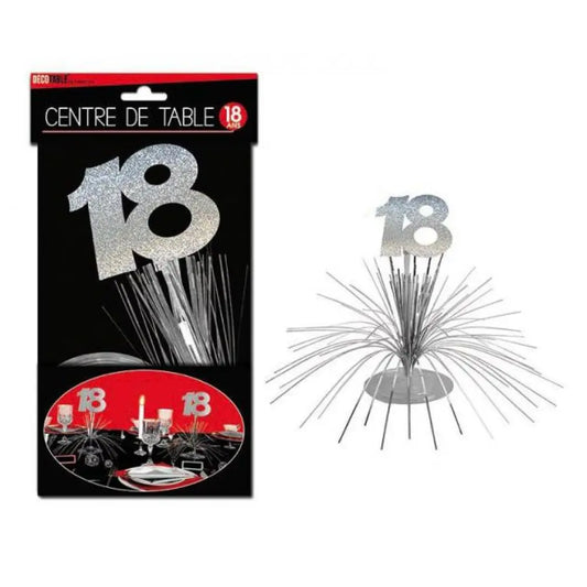 Centre de Table ''18 Ans'' Hologramme - Argent