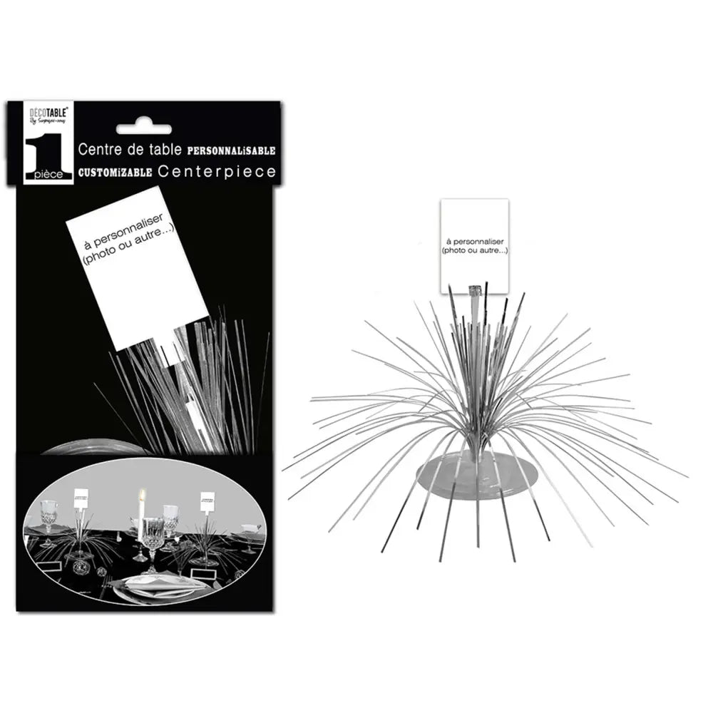 Centre de Table ''Personnalisable'' Hologramme - Argent