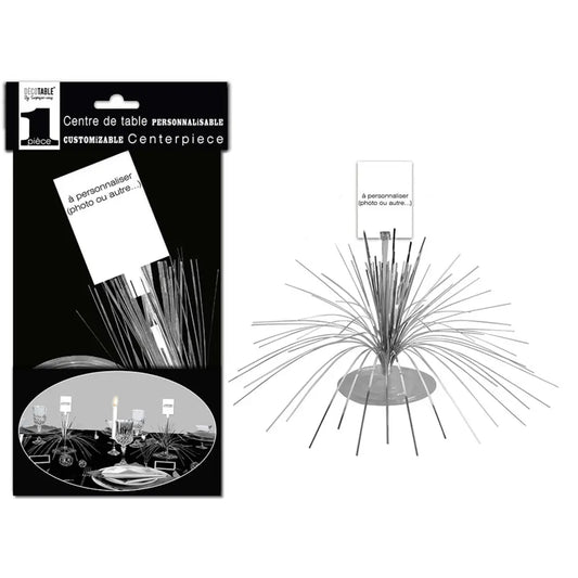 Centre de Table ''Personnalisable'' Hologramme - Argent