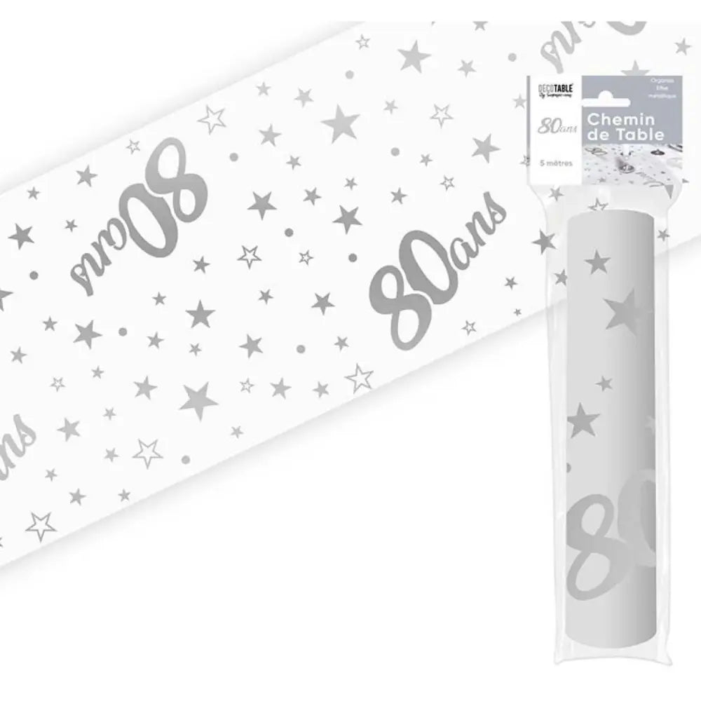 Chemin de Table 5m Argent - 80 ans