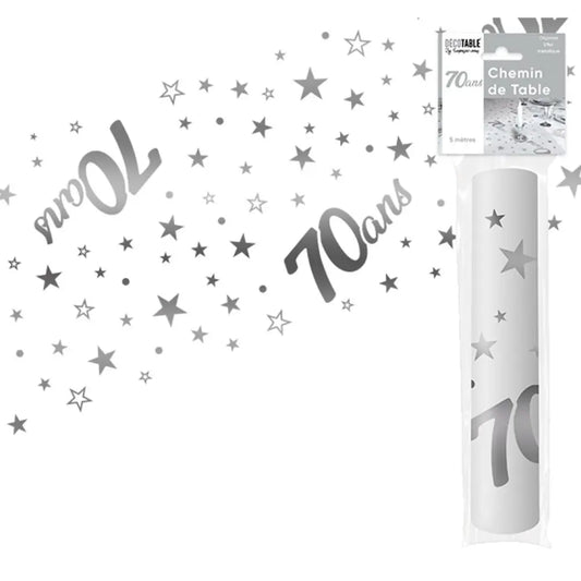 Chemin de Table 5m Argent - 70 ans