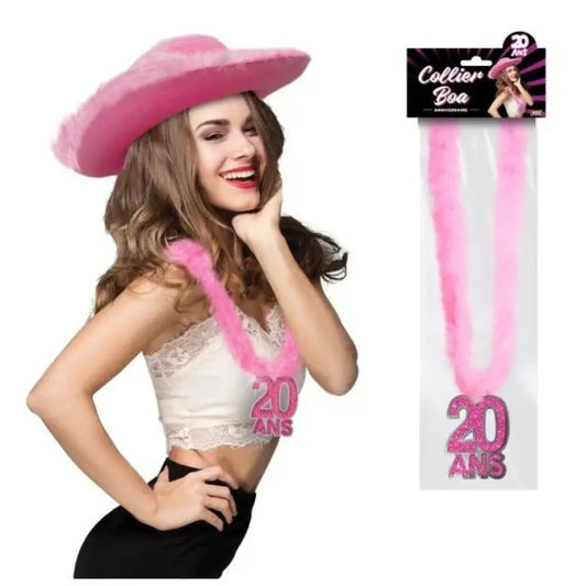 Collier Boa Rose - 20 Ans