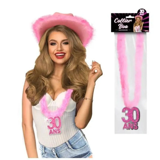 Collier Boa Rose - 30 Ans