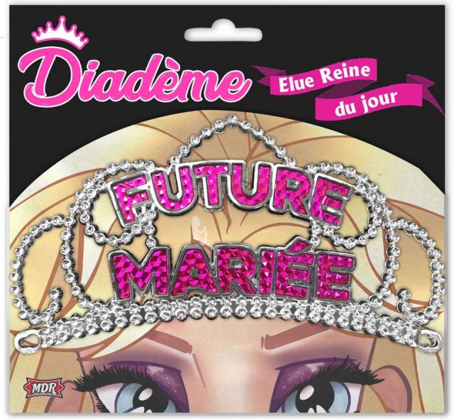 Diadème Future mariée fuchsia