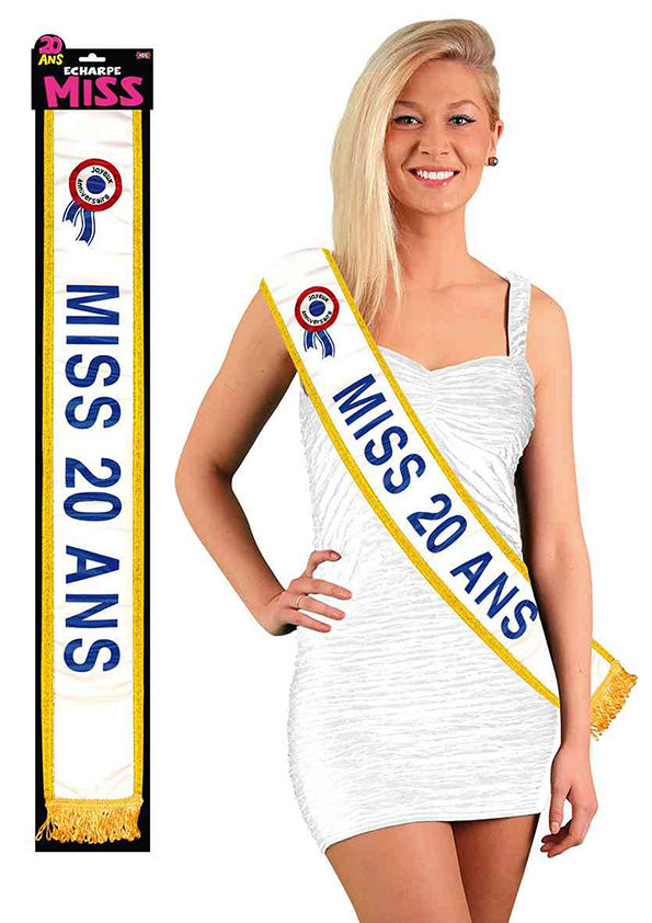 Écharpe "Miss 20 ans"