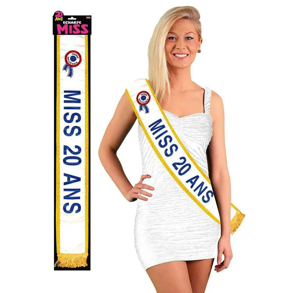 Echarpe "Miss 20 ans"