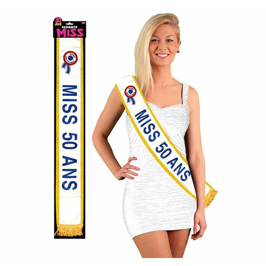 Echarpe "Miss 50 ans"