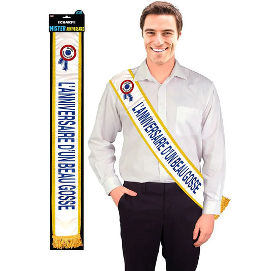 Echarpe "l'Anniversaire du Beau Gosse"