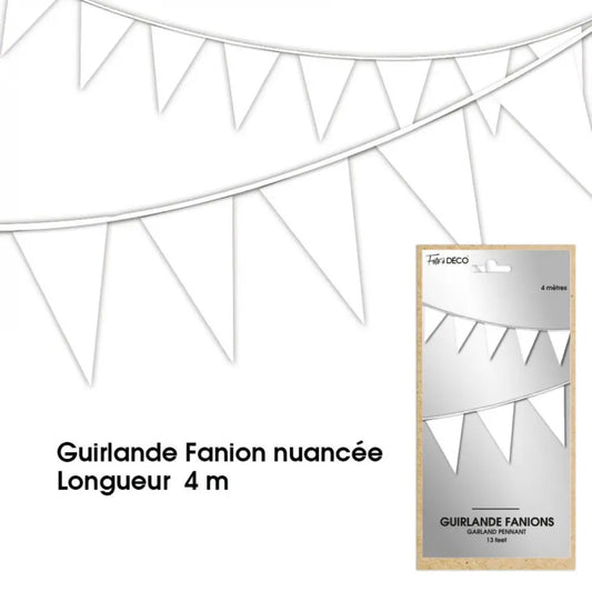 Guirlande Fanions - Blanc