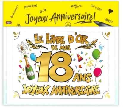 Livre d'or Anniversaire 18 Ans