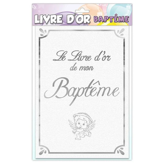 Livre d'Or - "Baptême" Argent - 20 pages - 21 x 29,7 cm