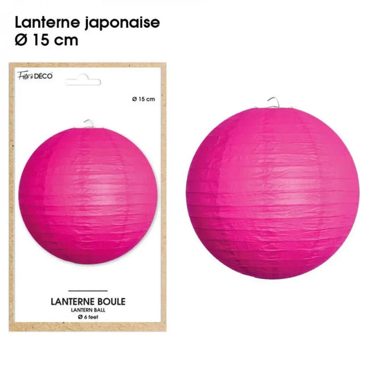 Lanterne Boule D15cm - Fuchsia