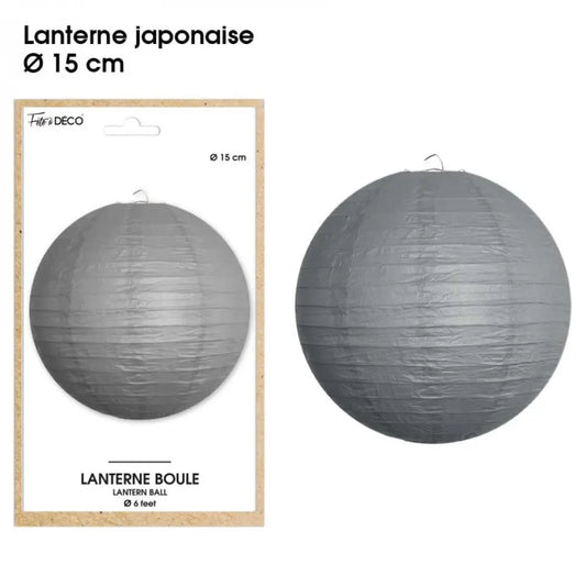Lanterne Boule D15cm - Gris