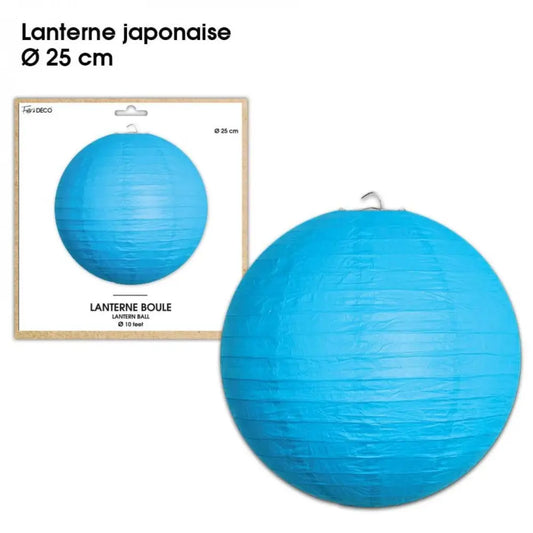 Lanterne Boule D25cm - Bleu