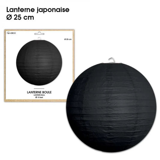 Lanterne Boule D25cm - Noir
