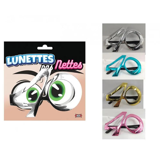 Lunettes Métalliques - 40 Ans (Coloris au choix)