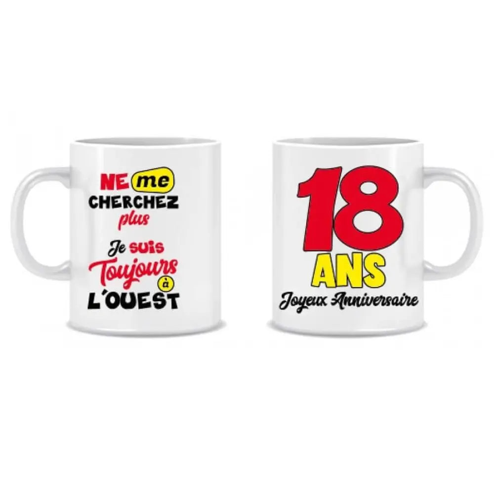 Mug Anniversaire Mixte - 18 Ans