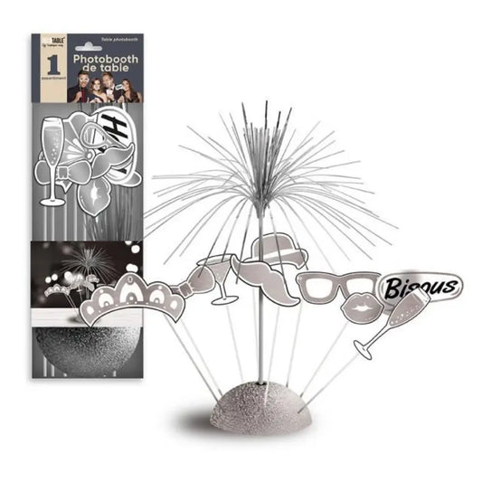Photobooth de Table ''Festif'' - 8 Pièces - Argent