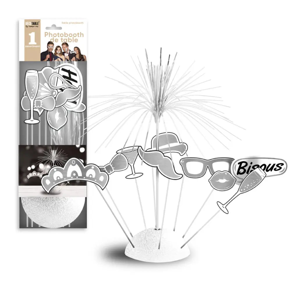 Photobooth de Table ''Festif'' - 8 Pièces - Blanc