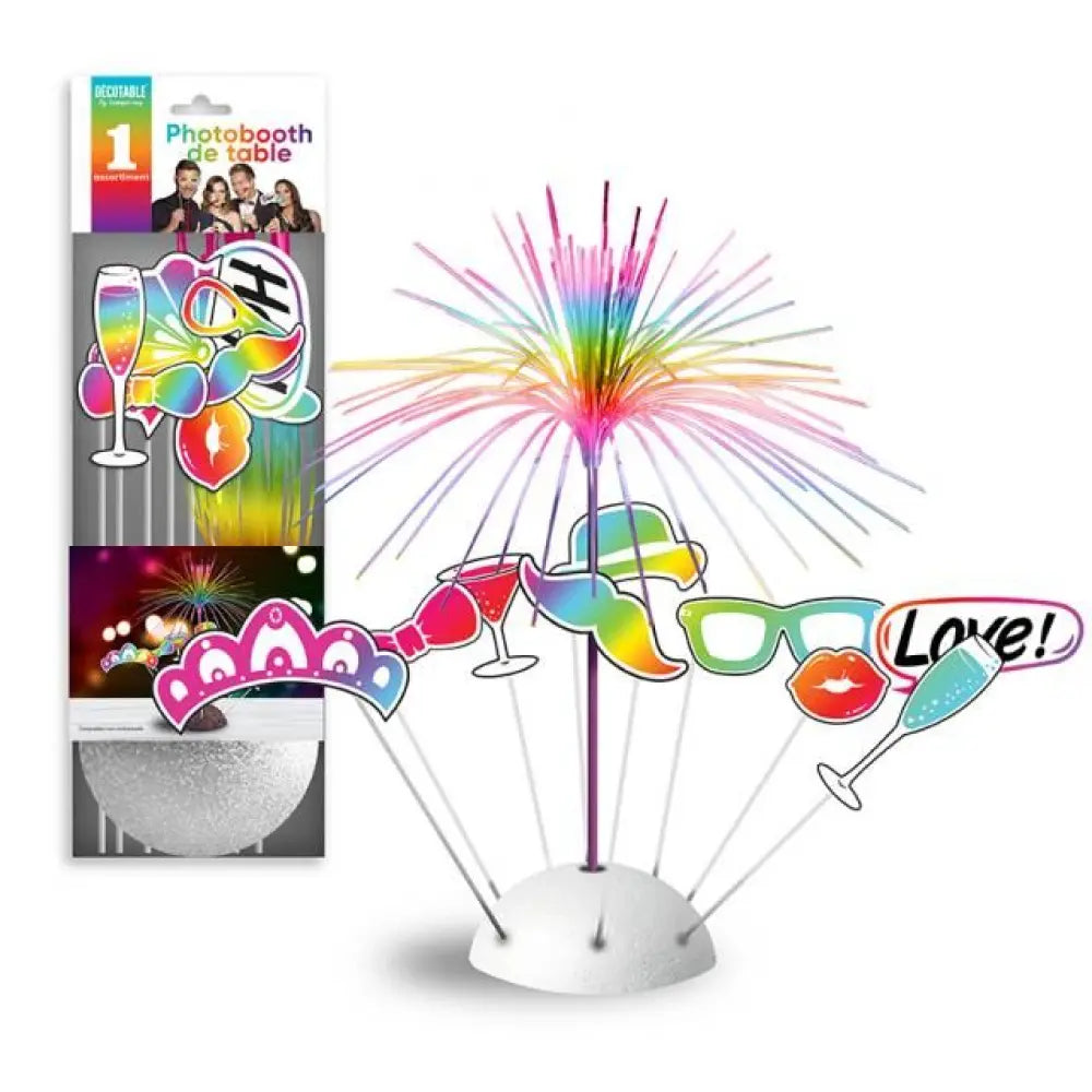 Photobooth de Table ''Festif'' - 8 Pièces - Multicolore