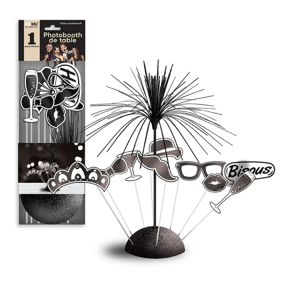 Photobooth de Table ''Festif'' - 8 Pièces - Noir