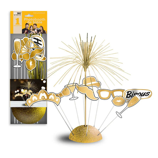 Photobooth de Table ''Festif'' - 8 Pièces - Or