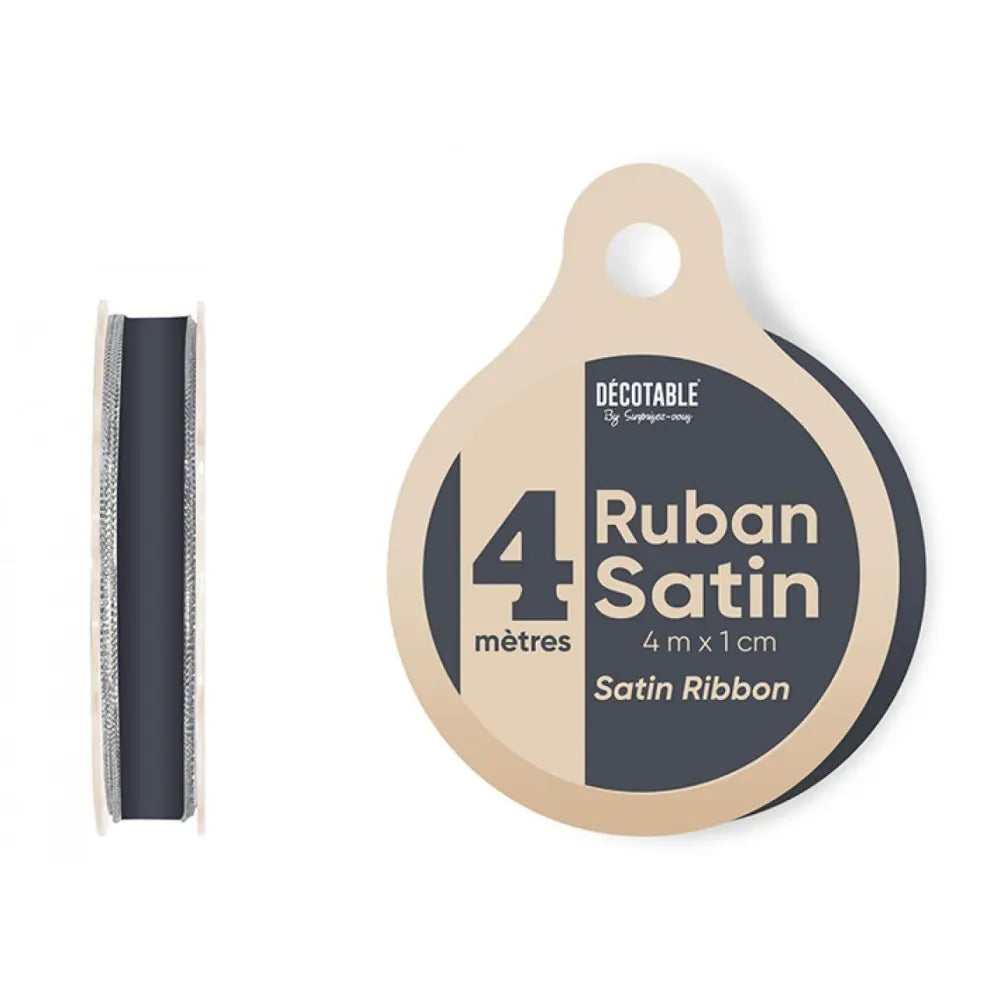 Ruban Satin 4m - Gris
