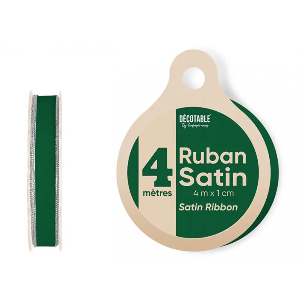 Ruban Satin 4m - Vert