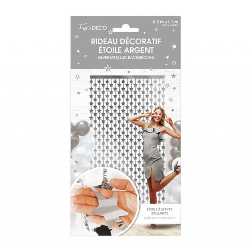 Rideau Décoratif Etoile - Argent