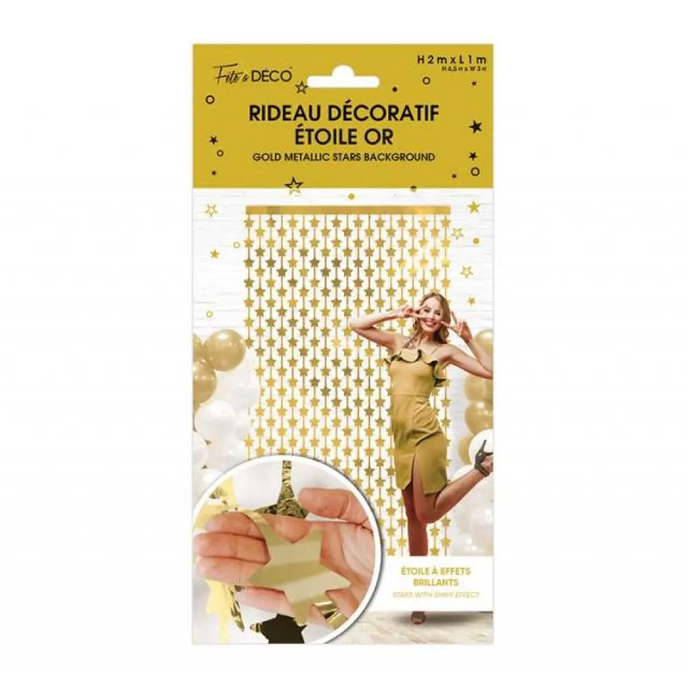 Rideau Décoratif Etoile - Or