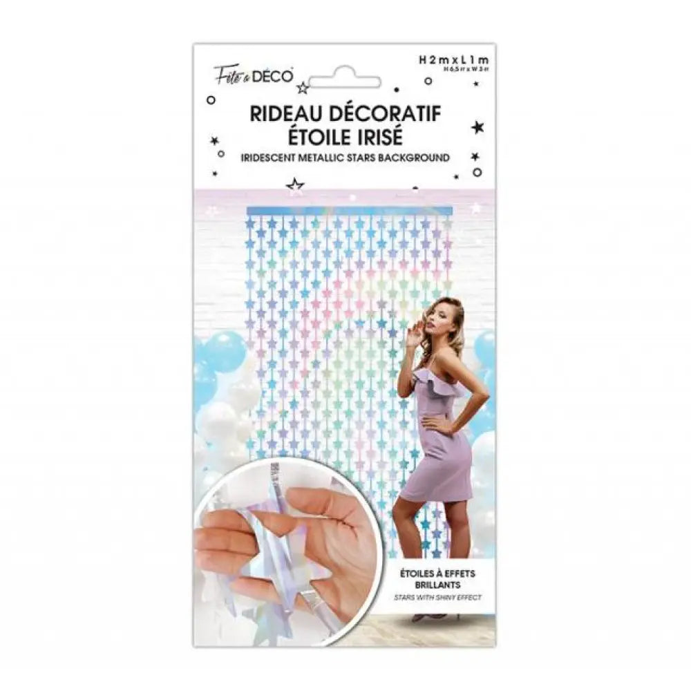 Rideau Décoratif Etoiles Irisées