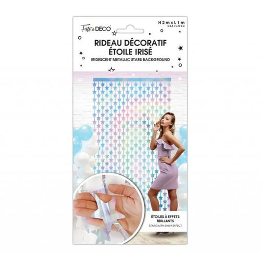 Rideau Décoratif Etoiles Irisées