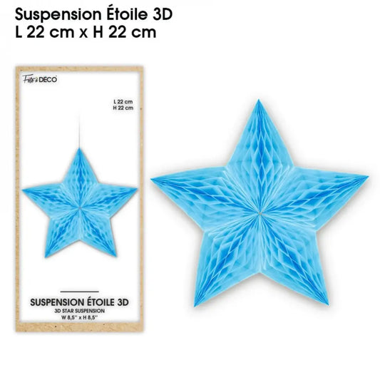 Suspension 3D - Etoile Bleue