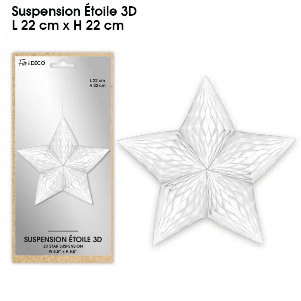 Suspension 3D - Etoile Blanche