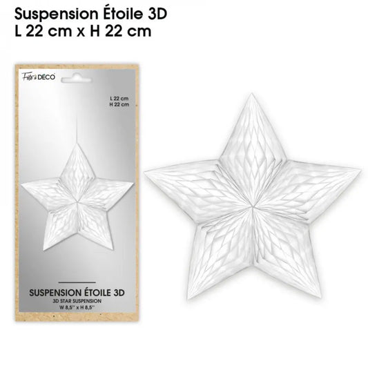 Suspension 3D - Etoile Blanche