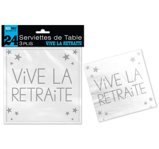 24 Serviettes de Table à l'âge 3 plis