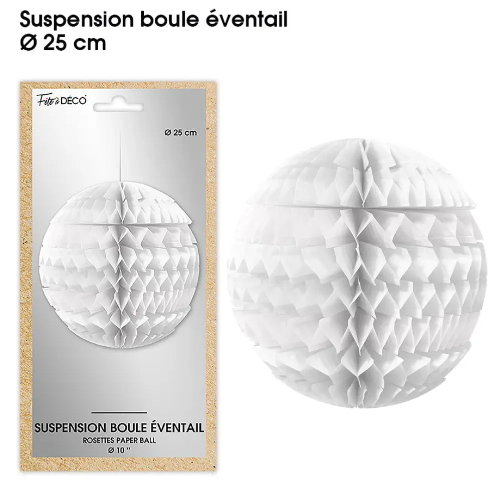 Suspension Boule ''Eventail'' - Blanc
