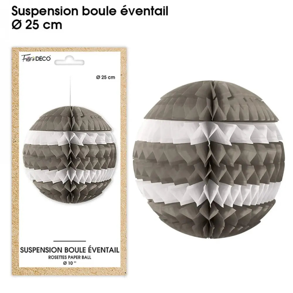 Suspension Boule ''Eventail'' - Gris