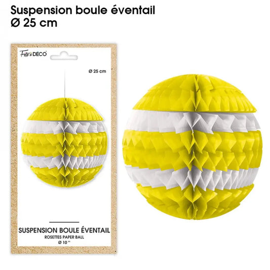 Suspension Boule ''Eventail'' - Jaune