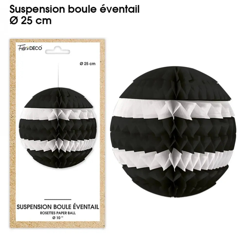 Suspension Boule ''Eventail'' - Noir
