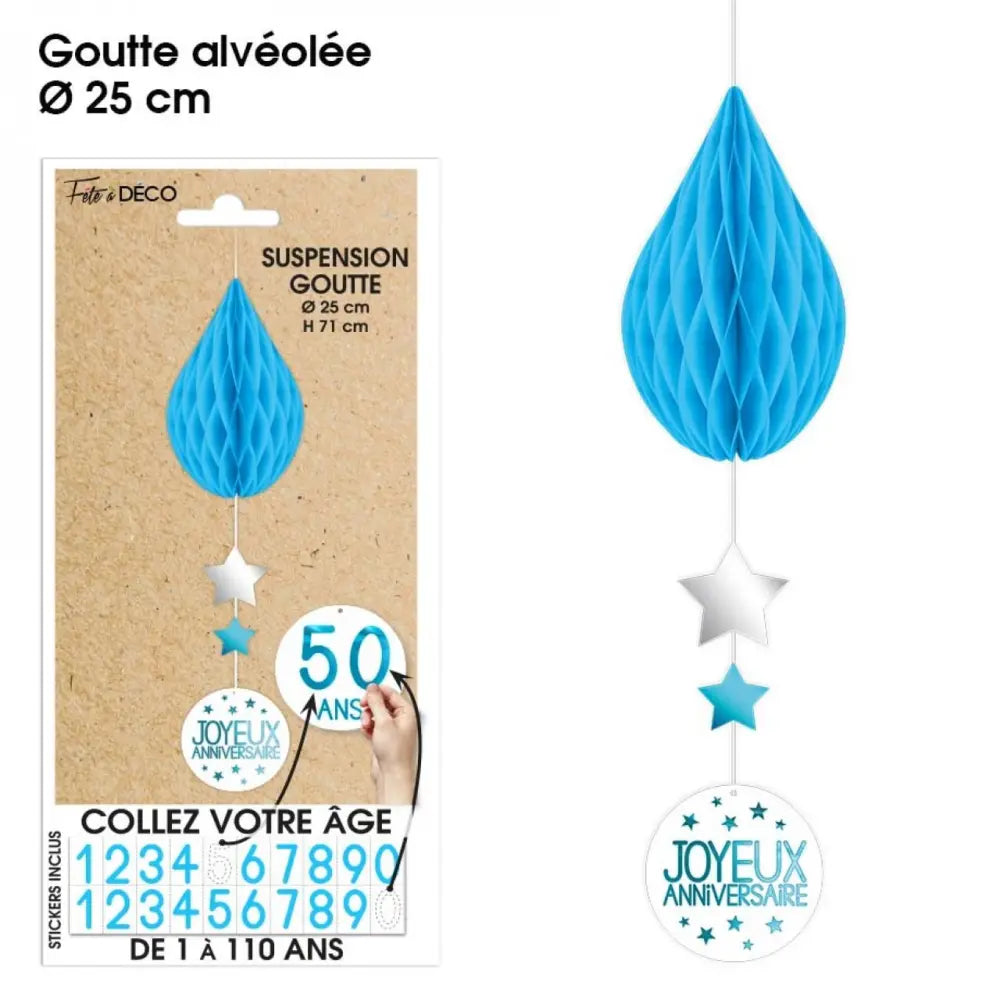 Suspension Goutte - Bleu